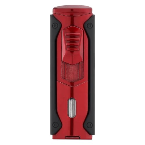 Encendedor de Llama Azul Triple Boquilla Metal Rojo