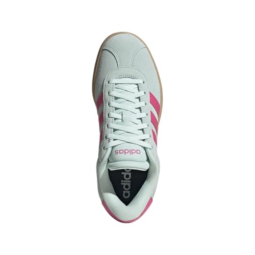 Image of adidas Womens Vl Court Bold Lace Up Sneakers Shoes Casual - Pink