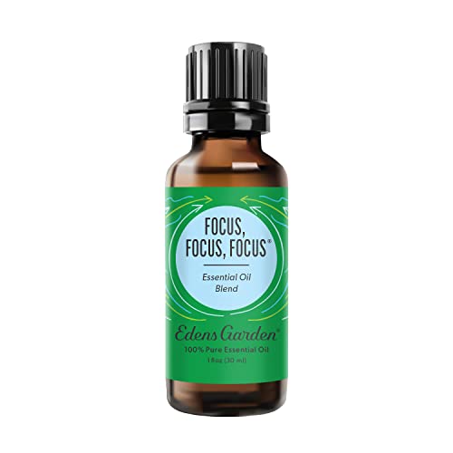 Edens Garden Focus, Focus, Focus Essential Oil Blend- 100% Pure Premium Grade, Undiluted, Natural, Therapeutic, Aromatherapy, The Best for Kid Safe, Humidifiers, Skin 30 ml (1 fl oz)
