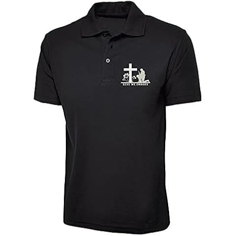 Lest We Forget Poppy Embroidered Polo Shirt Cover