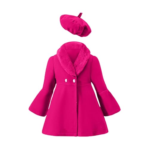 Little Girls Toddler Baby Dress Coat Jackets Long Sleeve Coat with Hat Warm Xmas Fall Winter Clothes