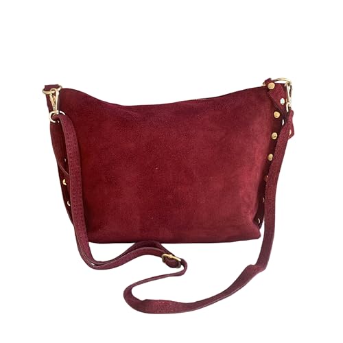 Imagen de Bolso bandolera de ante italiano con tachuelas en los laterales