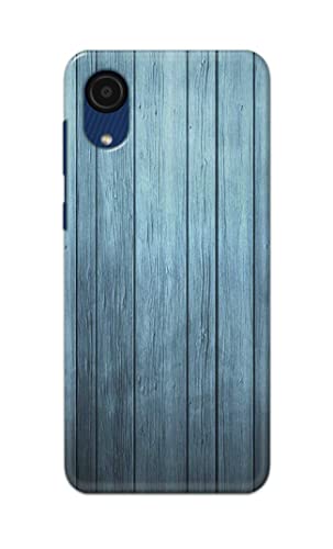 Image of Printed Hard Back Cover Case for Samsung Galaxy A03 Core Back Cover (Wooden Blue) -702
