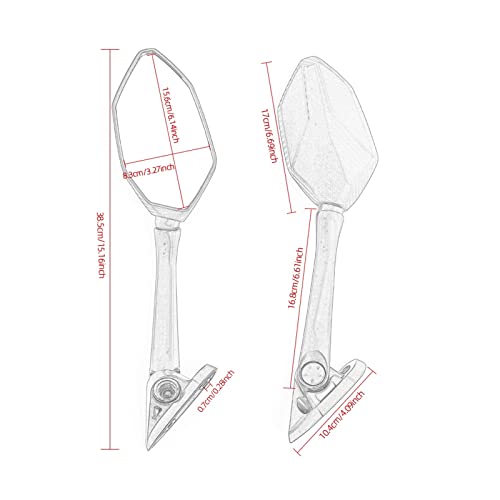 Rétroviseurs angle mort YZF R3 R25 pliables pour guidon de moto - 3