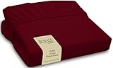 Royale Linens Fitted Sheet California King - Ultra Soft 1800 Brushed Microfiber - Hotel Luxury Bottom Sheets - Wrinkle Free & Fade Resistant - Deep Pocket Fitted Sheet Only (King Cal, Burgundy)