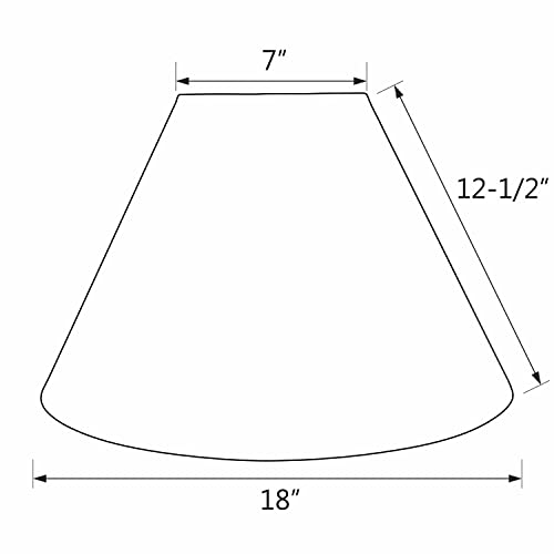 Aspen Creative 32773 Transitional Hardback Empire Shaped Construction Off White, 18" Wide (7" X 18" X 12 1/2") Spider Lamp Shade #TOP4
