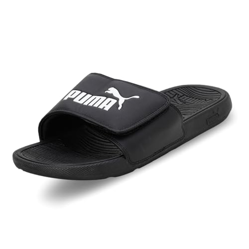 PUMA PUMA Men's COOL CAT 2.0 ALTERNATIVE CLOSURE Slide Sandals, Puma Black-Puma White, 9