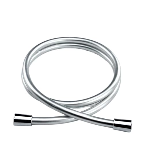 Flexo de ducha de PVC plateado y negro de alta durabilidad con rosca GI/2 2