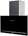 Produktbild Exklusive Cata Dunstabzugshaube Flachesse 70 cm/kopffreihaube/ Schwarzglas Edelstahl Design/Abzugshaube / 1150m³/h/Wandhaube / Touch Control/Timer/ Ablufthaube/Umlufthaube /Markenhersteller Cata