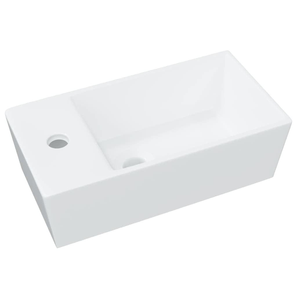 vidaXL Grifo de lavabo cuadrado de cerámica (no para ventas individuales/bloqueado todo en blockcades)