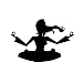 Produktbild Appiu Fashion car Decals Fitness Yoga Yoga Auto Aufkleber Auto Persönlichkeit sexy Schönheit in Surf reflektierenden Aufklebern (Color : Black)