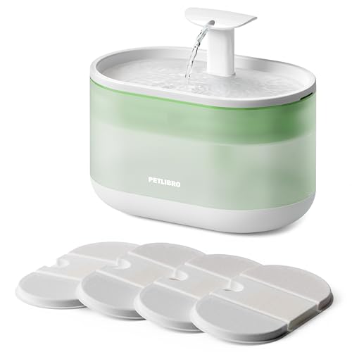 Image of PETLIBRO Cat Water Fountain, 71fl oz /2.1L Ultra Quiet Pet Water Fountain for Cats Inside, BPA-Free, Two Flow Modes,Visible Water Level Dog Water Dispenser, Upgraded Cat Water Bowl with 4 Large Filters