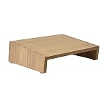 KIRIGEN Wooden Under Desk Footrest, Adjustable Solid Wood Foot Rest and Desk Foot Stool with Feet, 40 x 30 cm Platform for Home Office, Study and Work Desk, Load Capacity 300lbs, Natural(TT-NA)