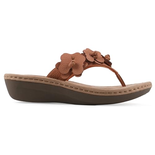 Image of Cliffs by White Mountain Women's Cushioned Cassilia Floral Sandal
