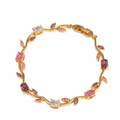 Image of Tulips Bracelet for Women | Floral Charm Adjustable Gold Plated Bracelet for Girls