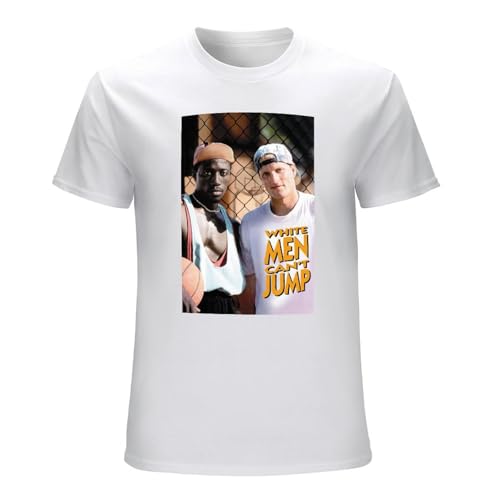 White Men Can't Jump Poster Men's T-Shirt Graphic Shirts Unisex White Tee 3XL