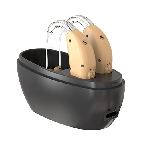Hearing Aid for Seniors, Rechargeable Hearing Amplifier with Noise Cancelling for Adults Hearing...