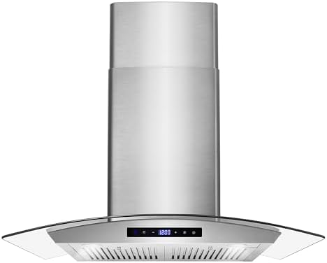 30 in. Vista Coll 380 CFM Ducted Wall Mount Range Hood LED, Stain...