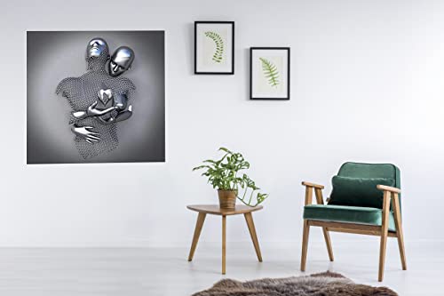 Zmured 3D Wall Art Decor Artwork Figure Statue Modern Art Canvas Painting,Large Wall Art For Bathroom Bedroom Decoration (Hold Gray Heart) #TOP5