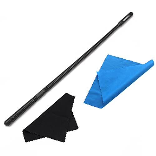 Colaxi Flute Cleaning Rod and Cloth Set, Flute Cleaning Polishing, Flute Polishing Cloth, Woodwind Instrument Cleaning and Polishing Accessory