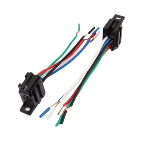 Enchufe de relé de 5 pines con arnés de cables DC 12V 24V para instalación eléctrica en coche