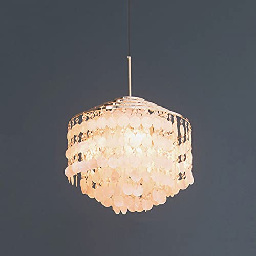 Plafond lampe suspendue contemporaine E27 et lustre carillon vent coquillage