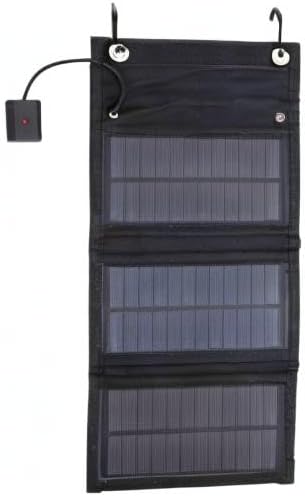 Miniatura 10 de Hilitand Panel solar portátil plegable paquete impermeable paneles solares para turismo y senderismo, USB 5V 15W panel solar 16.6 x 7.1 in