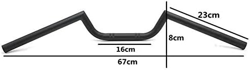 7/8" 22mm Drag Style Handle Bar Road Handlebar Universal Motorcycle Chopper Tracker Custom XL (Black)