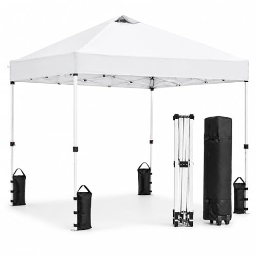 10x10 Pop Up Canopy Tent – One-Person Setup, Waterproof...