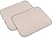 SINLAND Microfiber Dish Drying Mat Super Absorbent Dish Drying Pad for Drainer Kitchen Counter, Large Size Mat for Countertops or Sinks 16Inch X 18Inch Beige 2 Pack