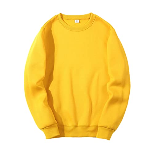 Sweat à capuche uni pour homme en taille XL couleur jaune