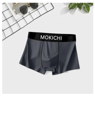 Image of Men's Ice Silk Boxer Briefs for Men | Ultra Soft Breathable Stretch Trunks | Moisture Wicking Quick Dry Innerwear | Comfortable Elastic Waist | Solid Colors