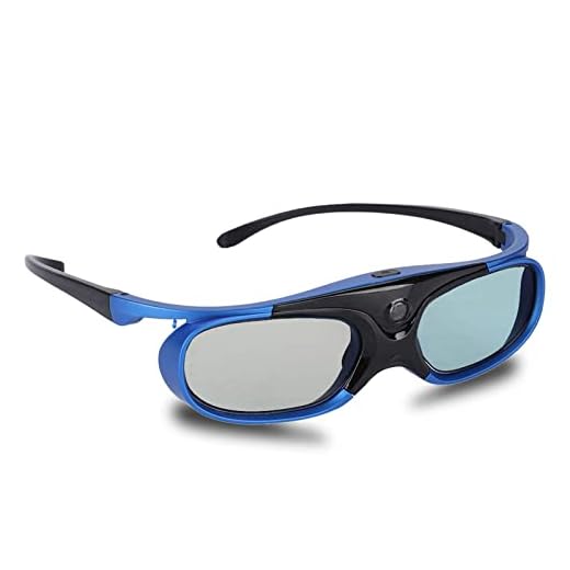 V BESTLIFE Óculos 3D para projetor DLP, óculos 3D tipo obturador ativo recarregável para todos os projetores 3D DLP, para nozes/para Sony/para BenQ/para Epson/para Panasonic/para Acer/para Hitachi/para Sharp