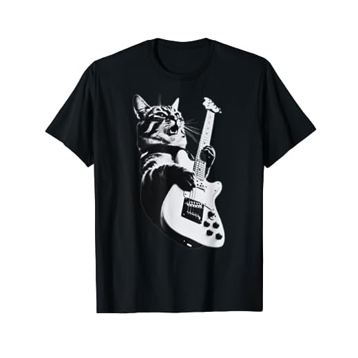 Rock Cat tocando la guitarra - Gato guitarrista divertido Camiseta
