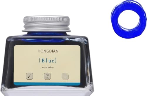 Image of HONGDIAN, Ink Bottle - Non Carbon | Blue | 60ml Premium Writing Ink.