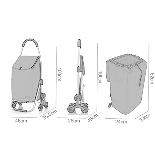 Multifunktions-Einkaufstrolley, Küchenaufbewahrung, Mehrzweckwagen, Einkaufskorb, Einkaufskorb, zusammenklappbar… – Bild 8