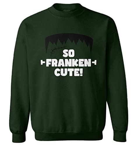 So Franken Cute - Frankenstein Head Toddler Fleece Crewneck Sweater