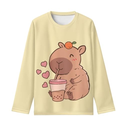 Image of Girls Basic Tee Shirts Outdoor Long Sleeve Shirt Winter Clothes Size 3-16 Top Fall Clothes Gift for Holiday