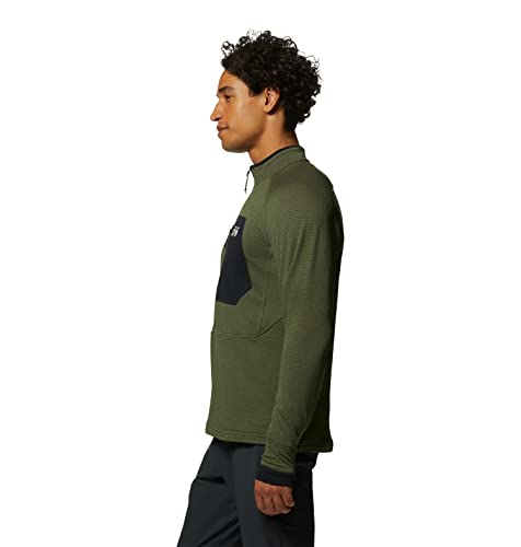 Image of Mountain Hardwear Men's Polartec Power Grid Half Zip Jacket | Stylish and Warm Jacket for All Outdoor Adventures