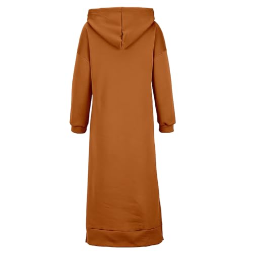 amropi Damen Lang Kapuzen-Sweatshirt Kleid Langarm...