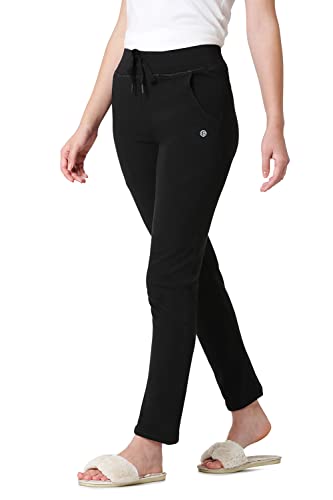 Image of Van Heusen Women's Cotton Lounge Pants | Drawstrings & Side Pockets | Cotton Stretch | Smart Tech finish | Sweat Absorbent | Breathable Fabric | At home pyjamas | Everyday Comfort | Solid Colors | Style 55302
