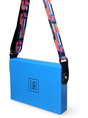 Image of Cube JamBox Traveller Cajon With Internal SnareTap & Strap Included SIZE 30cm /20cm /6cm Ultimate Sound,Made with Music Grade MDF,Made in India,For Adults Kids Professional Musicians (SKYBLUE)