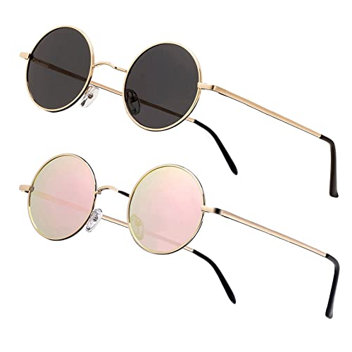 Image of Vintage Small Round Polarized Hippie Sunglasses for Men Women Circle Sun Glasses NP1002