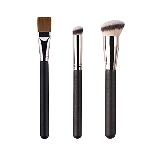 Foundation brush 3PCS Concealer Brush mask brush, professional makeup brush No. 170 foundation brush, 270S Concealer Brush No. 191 brush apply to foundation, tilt Kabuki brush advanced makeup brush, apply to flawless foundation, bronze concealer, min