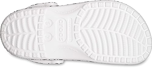 Image of Crocs Unisex Classic Clog - Seasonal Graphic White /Black Skull Print Men's 2, Women's 4 Medium