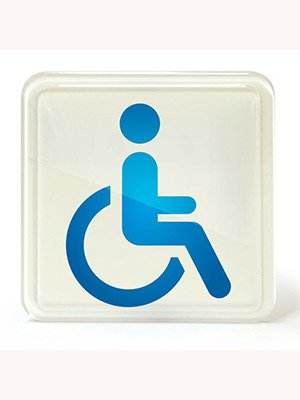 TARGA SQUADRATA DISABILI 10x10cm