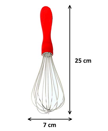 Image of Kuber Industries Dolphin Stainless Steel Hand Blender Mixer Froth Whisker CTKTC31355, 25 cm (Assorted Colour)