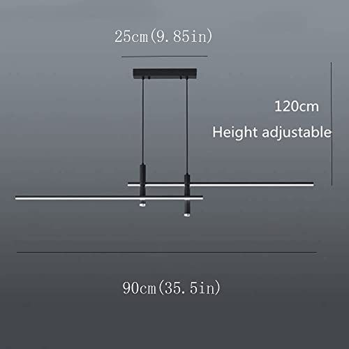 Suspension LED dimmable linéaire en métal pour éclairage d'îlot de cuisine - 2