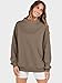 ANRABESS Womens Oversized Sweatshirts Turtleneck Pullover Long Sleeve Hoodies Tops 2025 Fall Fashion Preppy Outfits Brown-L