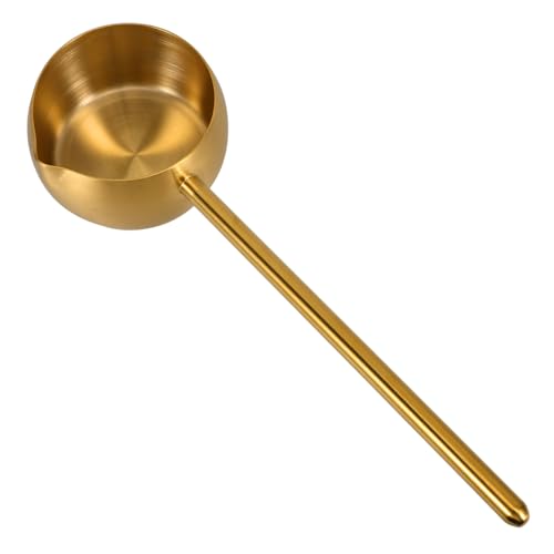 Abaodam ステンレス製油はね防止スプーン 長柄設計 軽量耐久 キッチン用調理おたま 家 レストラン ホテル対応